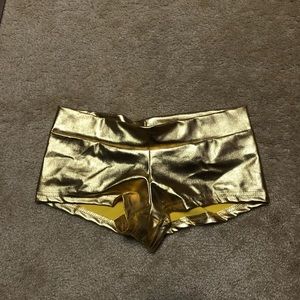 iHeartRaves gold booty shorts